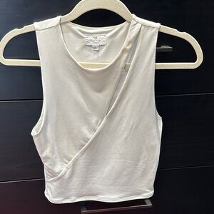White Sleeveless Top w/ cutout